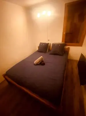 Un ou plusieurs lits dans un hébergement de l'établissement Joli appt 6 pers 2ch Belle Plagne pied des pistes