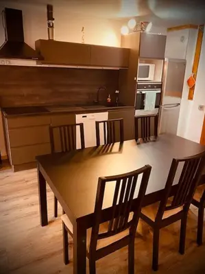 Cuisine ou kitchenette dans l'établissement Joli appt 6 pers 2ch Belle Plagne pied des pistes