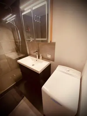Salle de bains dans l'établissement Joli appt 6 pers 2ch Belle Plagne pied des pistes