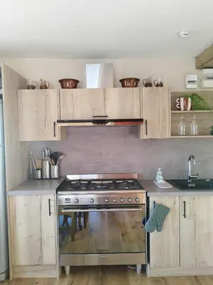 Cuisine ou kitchenette dans l'établissement Appartement skis aux pieds, à Peisey Vallandry
