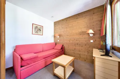 Coin salon dans l'établissement Résidence Les Chalets des Arolles - maeva Home - Studio 4 Personnes - Confort MAE-5711