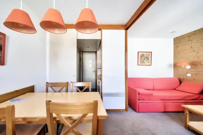 Coin salon dans l'établissement Résidence Les Chalets des Arolles - maeva Home - Studio 4 Personnes - Confort MAE-5711