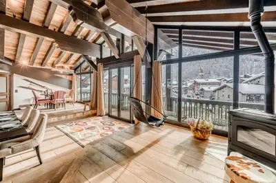Coin salon dans l'établissement 4 bedrooms Solaise Penthouse