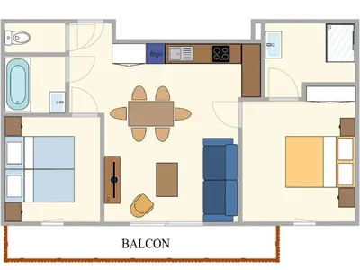 Plan de l'établissement Appartement Confort 4 Cimes Ski aux Pieds, Piscine, Sauna, Hammam, Parking Val Cenis - FR-1-508-300