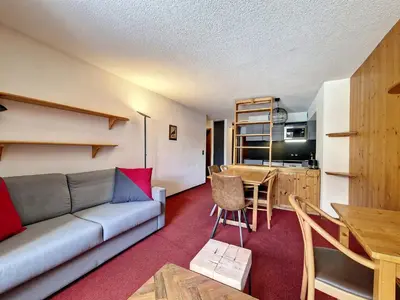 Coin salon dans l'établissement Appartement Centre Station Val-d'Isère pour 6 pers, 2 pièces - FR-1-518-153