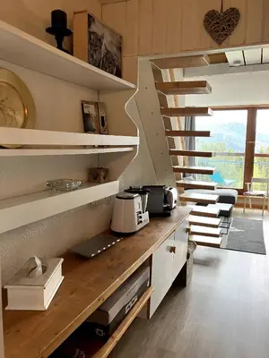Cuisine ou kitchenette dans l'établissement Duplex Belles Challes