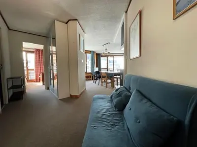 Coin salon dans l'établissement Résidence Moutieres B1 - Appartement spacieux · Proche des pistes · Balcon MAE-3591