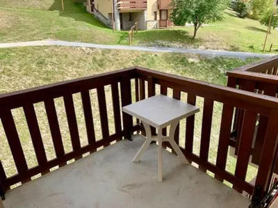 Balcon ou terrasse dans l'établissement Paradiski proche pistes et commerces vallandry