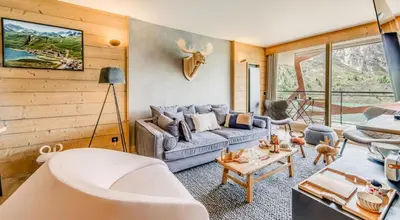 Coin salon dans l'établissement Résidence Phoenix - 5 pièces 8 personnes 4 MAE-9511