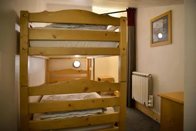 Un ou plusieurs lits dans un hébergement de l'établissement Résidence Le Centaure - Bel appartement pour 6 personnes · Ski aux pieds · Vue sur les pistes MAE-0531