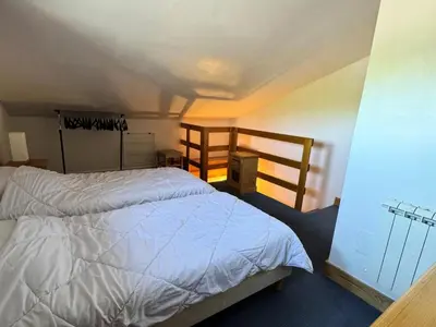 Un ou plusieurs lits dans un hébergement de l'établissement Résidence Le Centaure - Appartement agréable sur le haut de Belle Plagne · Ski aux pieds MAE-0701