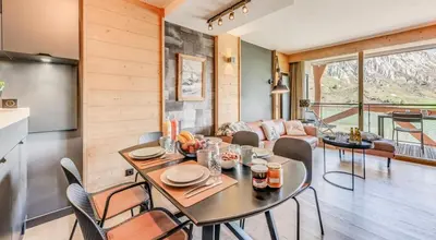 Cuisine ou kitchenette dans l'établissement Résidence Phoenix - 2 pièces cabine 5 personnes PREMIUM 3 MAE-2011