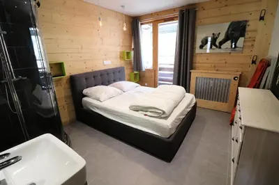 Un ou plusieurs lits dans un hébergement de l'établissement Résidence Hameau De Toviere - Appartement rénové·Proche des pistes · balcon MAE-3151