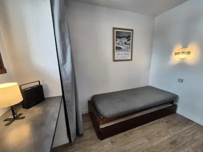 Un ou plusieurs lits dans un hébergement de l'établissement Résidence Hameau Du Borsat 1& 2 - Studio cabine·Pied des Pistes·Balcon MAE-5941