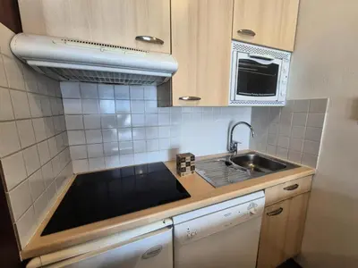Cuisine ou kitchenette dans l'établissement Résidence Tufs - Appartement 2 pièces·Pieds des pistes MAE-0741