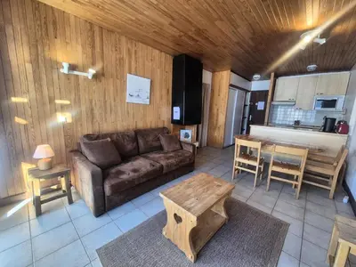 Cuisine ou kitchenette dans l'établissement Résidence Tufs - Appartement 2 pièces·Pieds des pistes MAE-0741