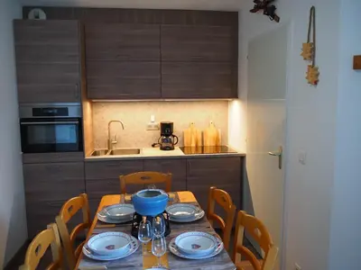 Cuisine ou kitchenette dans l'établissement Place du Montagnard à Termignon