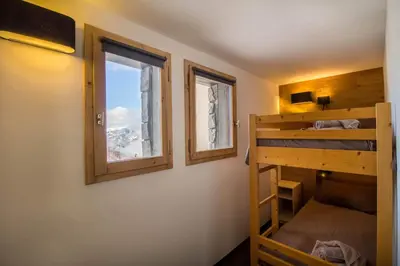 Un ou plusieurs lits dans un hébergement de l'établissement 30 Praz Ski-in Ski-out Vallandry - Les Arcs - Paradiski