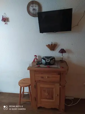 Télévision ou salle de divertissement dans l'établissement Arcs 1800 Belles Challes Studio 5 personnes