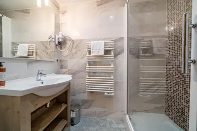Salle de bains dans l'établissement Appartement Le Rosset