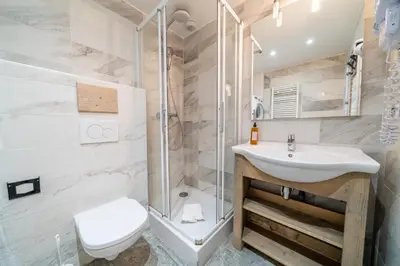 Salle de bains dans l'établissement Appartement Le Rosset
