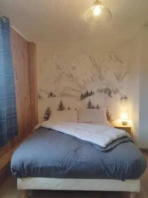 Un ou plusieurs lits dans un hébergement de l'établissement Peisey Vallandry, L'appartement au pied des pistes