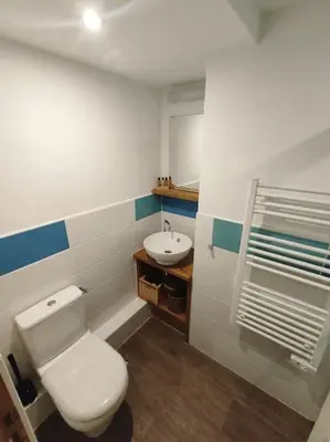 Salle de bains dans l'établissement Peisey Vallandry, L'appartement au pied des pistes