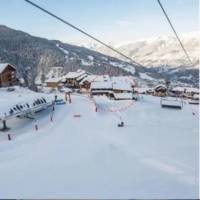 L'établissement Peisey Vallandry, L'appartement au pied des pistes en hiver