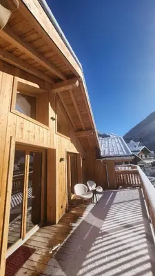 Vue générale sur la montagne ou vue sur la montagne depuis l'appartement