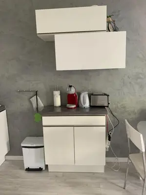 Cuisine ou kitchenette dans l'établissement Superbe studio 4 pers skis aux pieds avec balcon