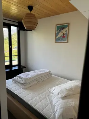 Un ou plusieurs lits dans un hébergement de l'établissement Appartement Tignes Val claret