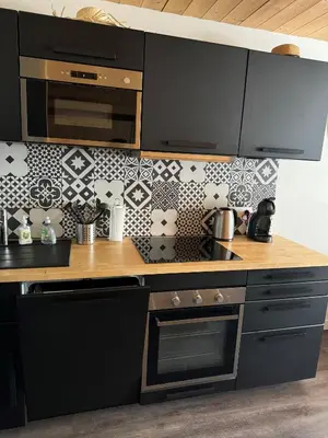 Cuisine ou kitchenette dans l'établissement Appartement Tignes Val claret