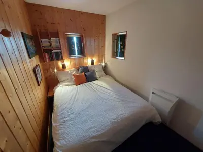 Un ou plusieurs lits dans un hébergement de l'établissement Appartement Arcs 1800 Les Villards 5 personnes