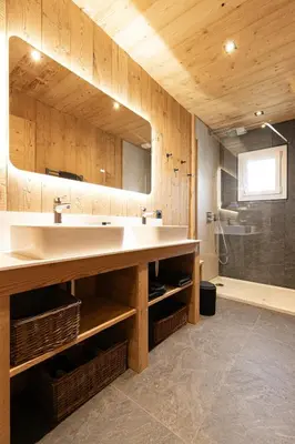 Salle de bains dans l'établissement Appartement La Mottuaz