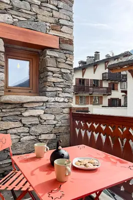 Balcon ou terrasse dans l'établissement Appartement La Mottuaz