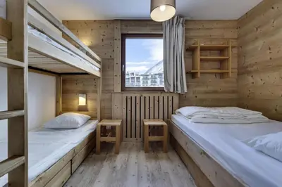 Un ou plusieurs lits dans un hébergement de l'établissement Résidence Genepi - Appartement rénové·Proche pistes, commerces·Balcon MAE-3651