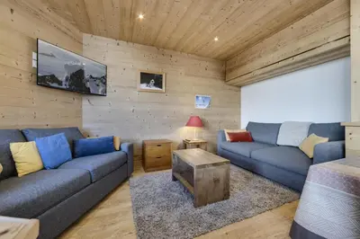 Coin salon dans l'établissement Résidence Genepi - Appartement rénové·Proche pistes, commerces·Balcon MAE-3651