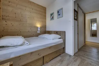 Un ou plusieurs lits dans un hébergement de l'établissement Résidence Genepi - Appartement rénové·Proche pistes, commerces·Balcon MAE-3651