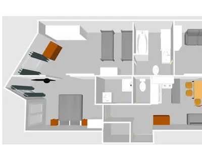 Plan de l'établissement Charmant appartement avec wifi, skis aux pieds à Val-d'Isère - FR-1-694-361