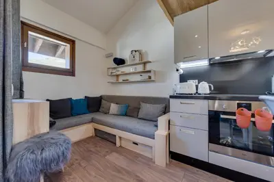 Cuisine ou kitchenette dans l'établissement CHANTELOUVE Tres bel appartement avec une jolie Vue