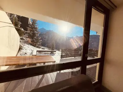 Vue générale sur la montagne ou vue sur la montagne depuis l'appartement
