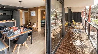 Coin salon dans l'établissement Résidence Phoenix - 5 pièces 8 personnes PREMIUM 4 MAE-0851