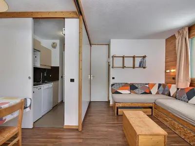 Cuisine ou kitchenette dans l'établissement Appartement cosy 2 pièces au cœur de Belle Plagne, 4 pers, au pied des pistes - FR-1-455-258