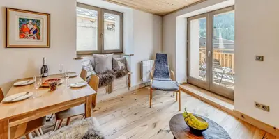 Coin salon dans l'établissement Chalet L'etoile D'argent - Chalets pour 6 Personnes MAE-0361
