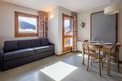 Coin salon dans l'établissement VVF Val-Cenis Haute-Maurienne