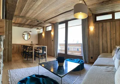 Coin salon dans l'établissement Chalet Les Martin's 1
