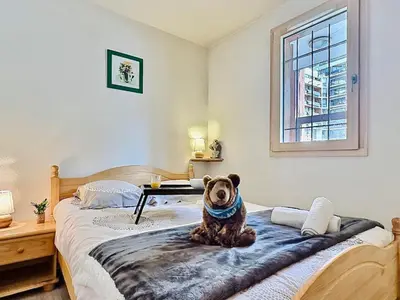 Un ou plusieurs lits dans un hébergement de l'établissement Val d'Isère : Appartement 3 pièces, balcon, 6 pers. - FR-1-411-925
