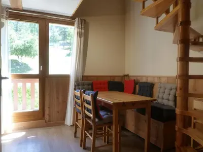 Coin salon dans l'établissement Duplex 2 pièces pour 6 pers. à Vallandry - Animaux admis - FR-1-757-113