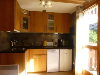 Cuisine ou kitchenette dans l'établissement Duplex 2 pièces pour 6 pers. à Vallandry - Animaux admis - FR-1-757-113