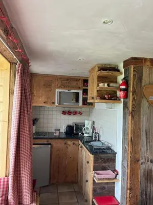 Cuisine ou kitchenette dans l'établissement Tignes, ski aux pieds, vue d'exception, 1 chambre